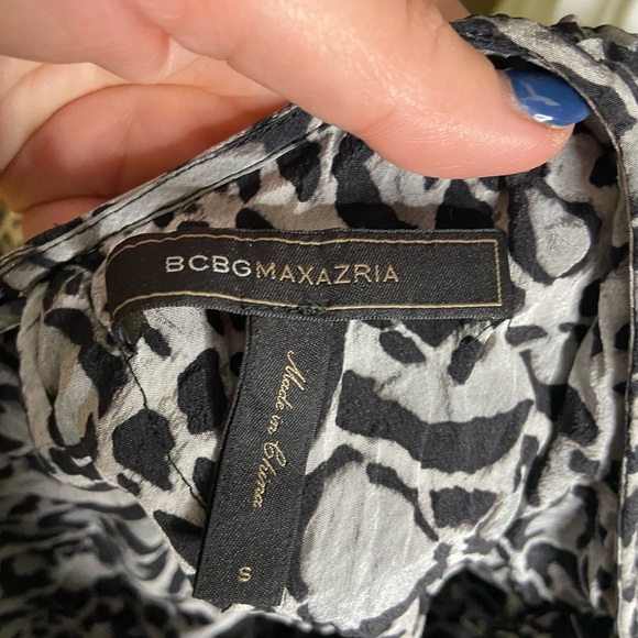BCBG MaxAzria black/white/gray cheetah print dress, size 4 - Picture 2 of 7